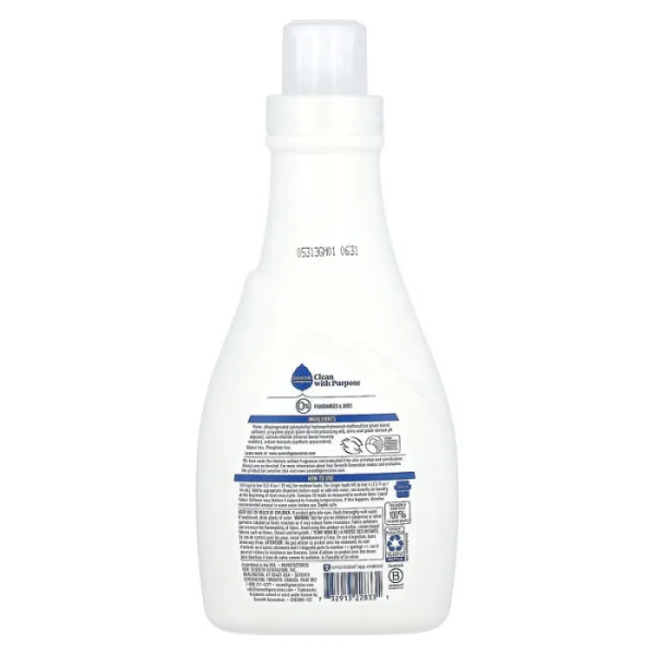 Кондиціонер для білизни, Fabric Softener, Free & Clear, Seventh Generation, 946 мл
