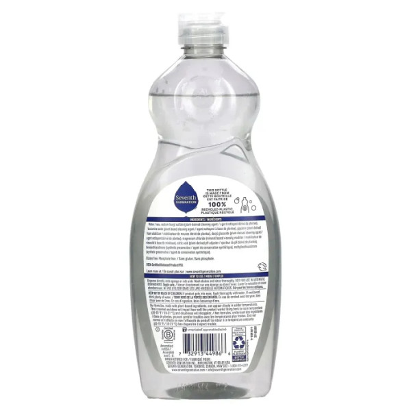 Рідина для миття посуду, Dish Liquid, Seventh Generation, без добавок, 561 мл