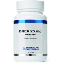 ДГЕА 25 мг, Douglas Laboratories DHEA 25, мікронізований, для підтримки імунітету, мозку, кісток, метаболізму та сухої маси тіла, 60 таблеток