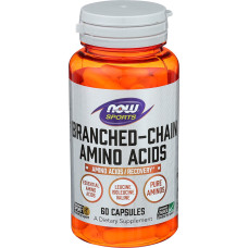 BCAA, Branched Chain Amino Now Foods Sports, 60 капсул