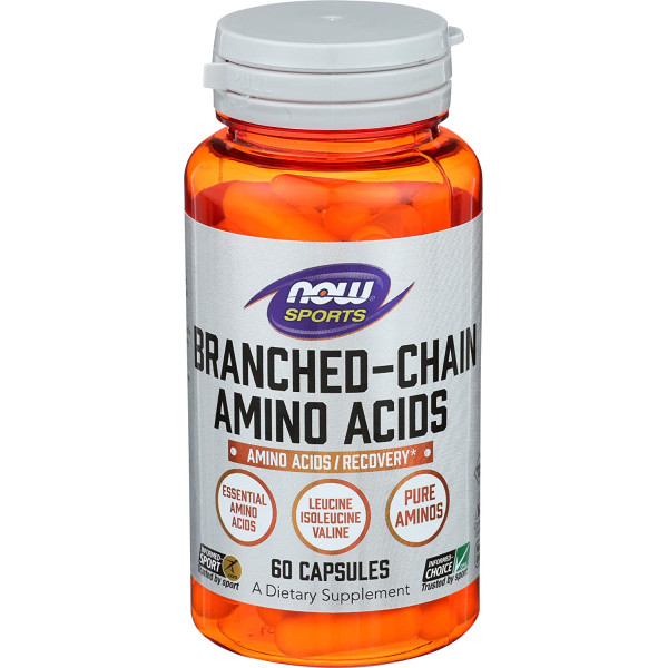 BCAA амінокислоти з розгалуженим ланцюгом, Branched Chain Amino, Now Foods, Sports, 60 капсул