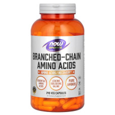 BCAA амінокислоти з розгалуженою ланцюгом, Now Foods BCAA Amino Acids, 240 капсул