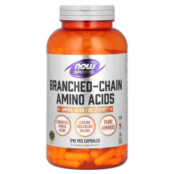 BCAA амінокислоти з розгалуженою ланцюгом, Now Foods BCAA Amino Acids, 240 капсул