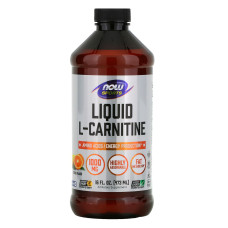 L-карнитин, Now Foods L-Carnitine, жидкий, цитрусовый, 1000 мг, 473 мл.