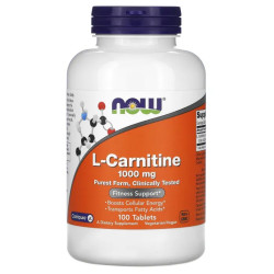 L-карнитин 1000 мг, Now Foods L-Carnitine, 100 таблеток