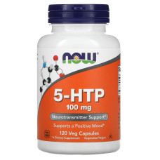 5-HTP, Now Foods 5-Hydroxytryptophan, 100 мг, 120 вегетарианских капсул