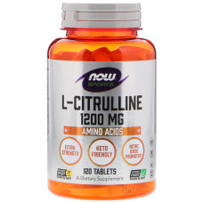 Цитрулін 1200 мг, Now Foods L-Citrulline, 120 таблеток