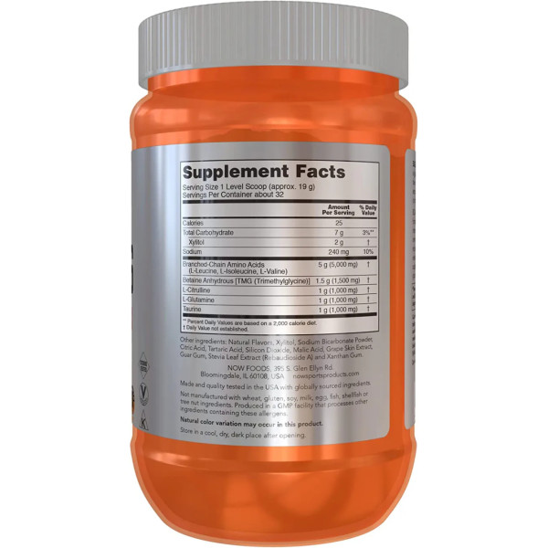 BCAA 6, смак винограду, Big 6, Now Foods, Sports, 600 г