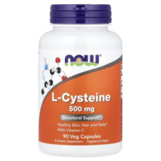 L цистеїн, NOW Foods L-Cysteine, 90 вегетаріанських капсул