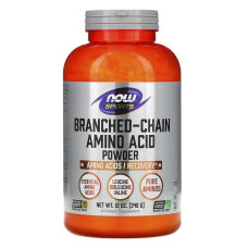 BCAA амінокислоти з розгалуженим ланцюгом, Now Foods BCAA Amino Acids, порошок 340 г