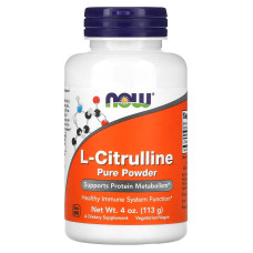Цитрулін 113 г, Now Foods L-Citrulline, чистий порошок