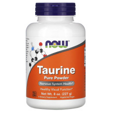 Таурин, Now Foods Taurine, порошок 227 грамм