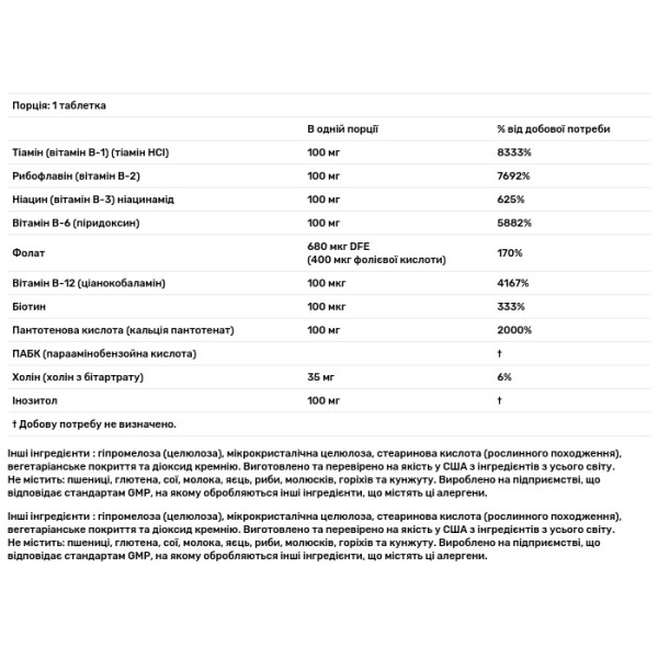 В комплекс, В-100, Sustained Release B-100, NOW Foods, уповільнене вивільнення, 100 таблеток