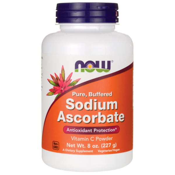 Аскорбат натрію, Sodium Ascorbate, NOW Foods, буферизований порошок, 227 г