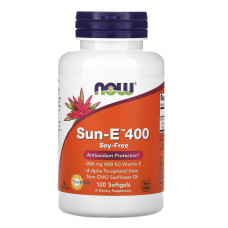 Вітамін Е 400 мг, Now Foods Sun-E 400, 120 гелевих капсул