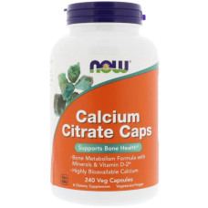 Цитрат кальцію з мінералами, Now Foods Calcium Citrate, 240 вегетаріанських капсул