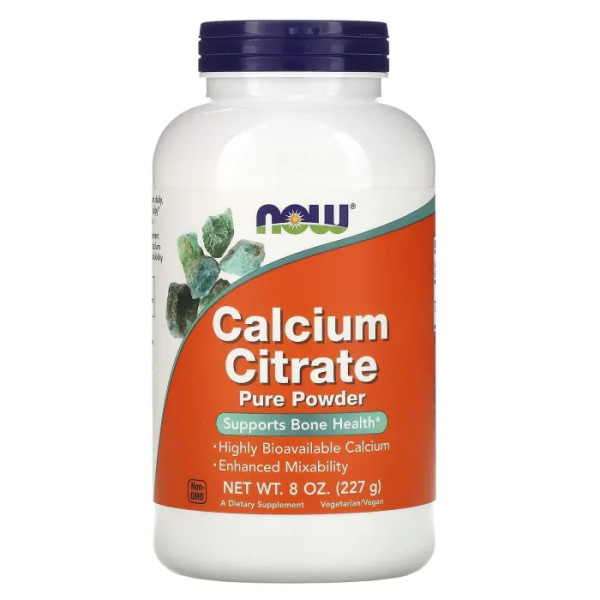 Цитрат кальцію, Calcium Citrate, Now Foods, порошок, 227 г