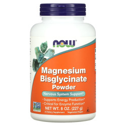 Магний бисглицинат, Now Foods Magnesium Bisglycinate, порошок 227 г