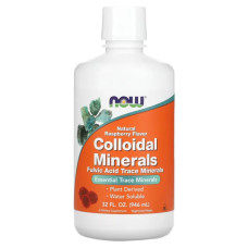 Коллоидные минералы, Now Foods Colloidal Minerals, со вкусом малины, 946 мл.