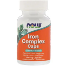 Комплекс заліза, Now Foods Iron Complex Caps, 100 вегетаріанських капсул