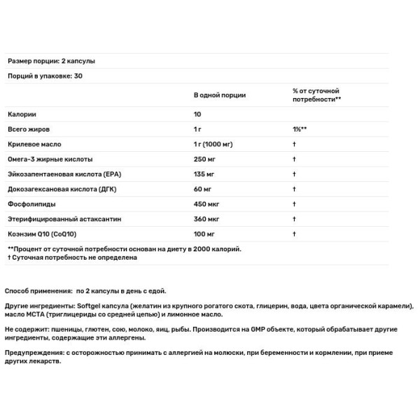 Масло криля і коензим, Krill & CoQ10, Now Foods, 60 гелевих капсул