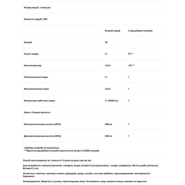 Супер омега 3, Ultra Omega-3, Now Foods, 500 EPA \/ 250 DHA, 180 капсул з кишковорозчинною оболонкою