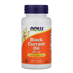 Масло черной смородины, NOW Foods Black Currant Oil, 500 мг, 100 гелевых капсул