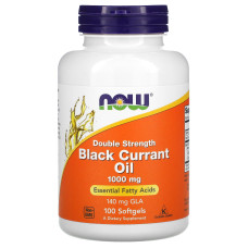 Масло черной смородины, Now Foods Black Currant Oil, 1000 мг, 100 гелевых капсул