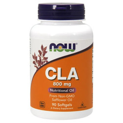 CLA 800 мг, Now Foods CLA, 90 гелевих капсул