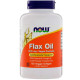 Льняное масло, Flax Oil, Now Foods, 1000 мг, 120 вегетарианских гелевых капсул