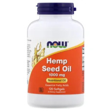 Олія насіння конопель 1000 мг, Hemp Seed Oil NOW Foods, 120 гелевих капсул