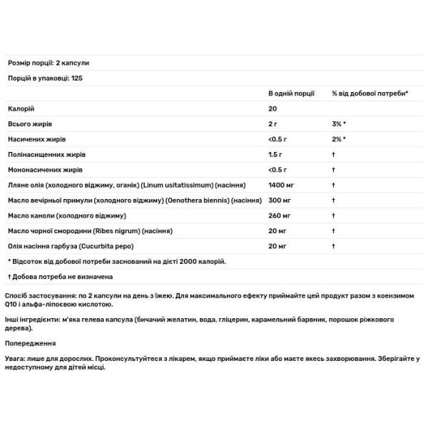 Омега 3 6 9, Omega 3-6-9, Now Foods, 1000 мг, 250 гелевих капсул
