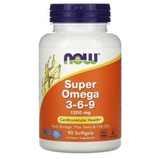 Омега 3-6-9 1200 мг, Now Foods Super Omega 3-6-9, 90 капсул