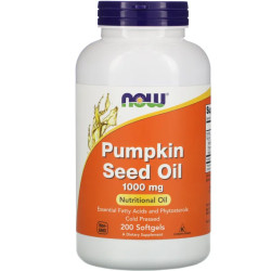 Тыквенное масло 1000 мг, Now Foods Pumpkin Seed Oil, 200 мягких капсул