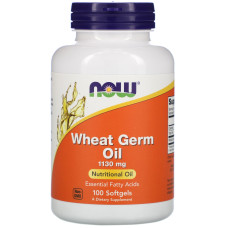 Масло зародков пшеницы 1130 мг, Now Foods Wheat Germ Oil, 100 гелевых капсул