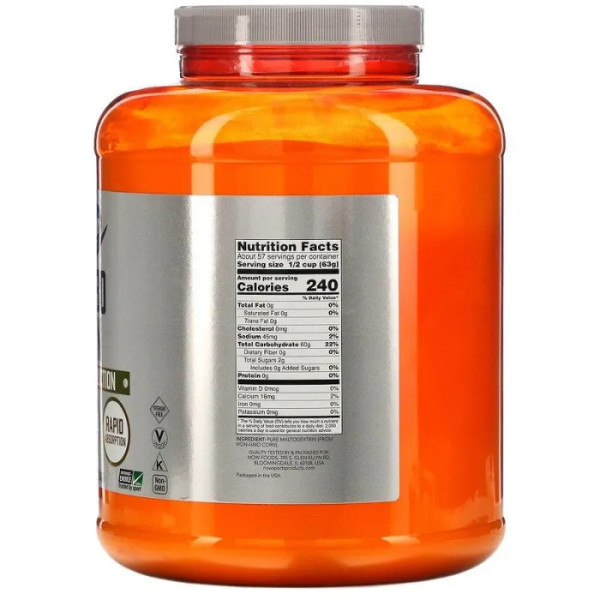 Гейнер, карбо посилення, Carbo Gain, Now Foods, Sports, 3600 г