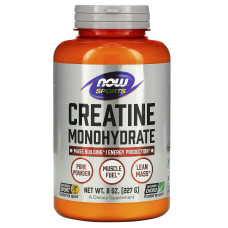 Креатин моногідрат, Now Foods Creatine Monohydrate, чистий порошок, 227 г.