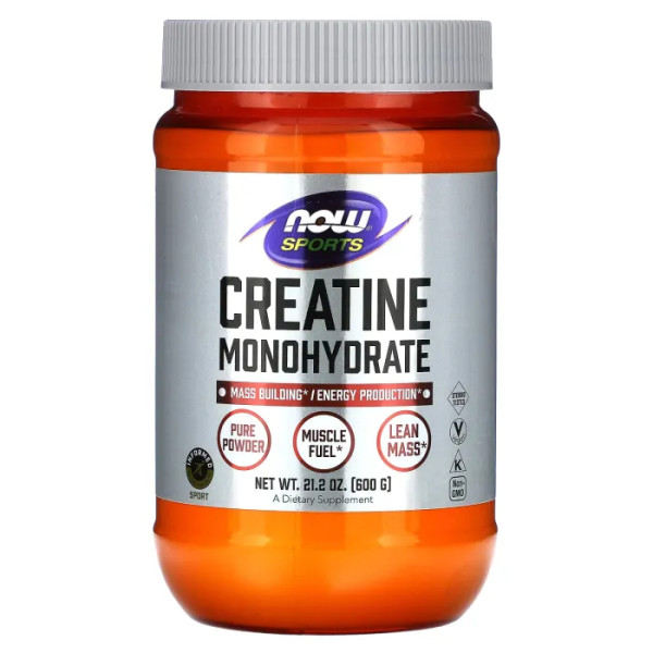 Креатин моногідрат, Creatine Monohydrate, NOW Foods, Sports, 600 г