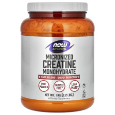 Креатин моногідрат мікронізований, Micronized Creatine Monohydrate NOW Foods Sports, 1 кг