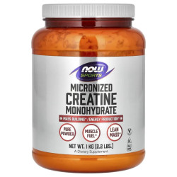 Креатин моногидрат микронизированный, Micronized Creatine Monohydrate NOW Foods Sports, 1 кг