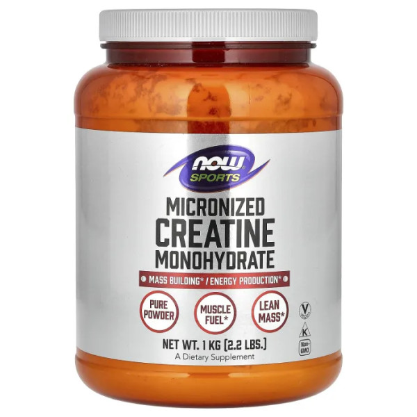 Креатин моногідрат, Micronized Creatine Monohydrate, Now Foods, Sports, мікронізований, 1 кг