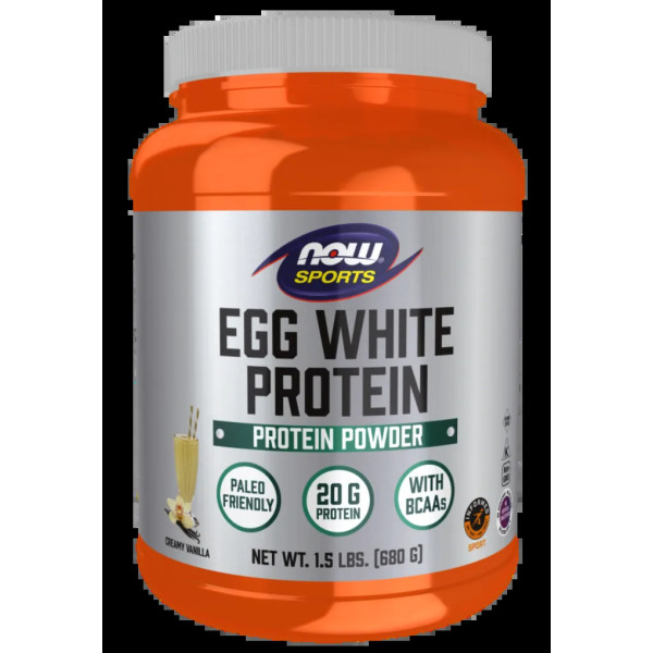 Яєчний протеїн, Egg white Protein, Now Foods, Sports, ванільний крем, 680 г