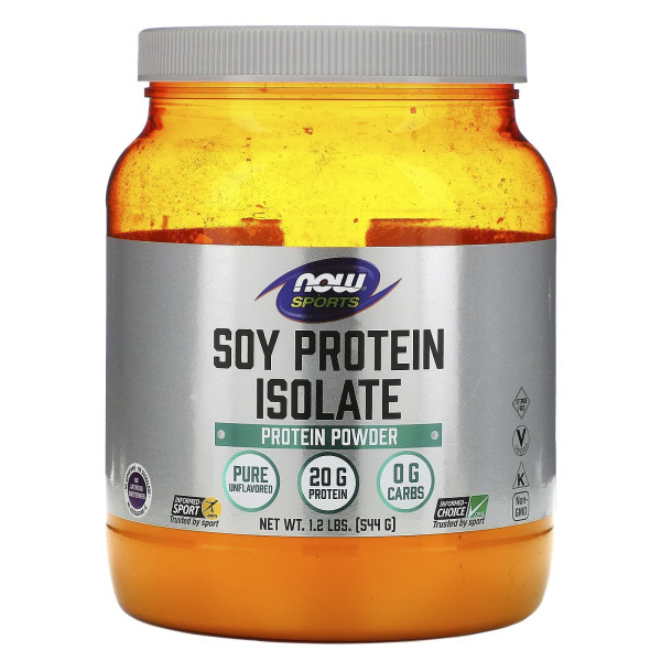 Ізолят соєвого протеїну, Soy Protein Isolate, Now Foods, Sports, порошок, без смаку, 544 г