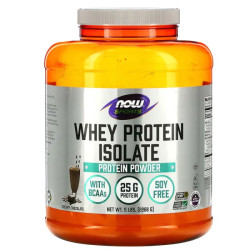 Ізолят сироваткового протеїну, Now Foods Whey Protein Isolate, кремовий шоколад, 2268 г.