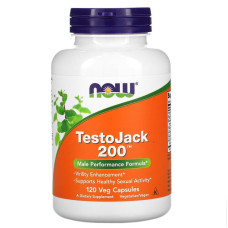 Здоров'я репродуктивної системи чоловіків, Now Foods TestoJack 200, 120 вегетаріанських капсул