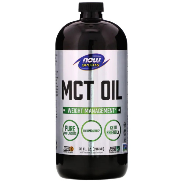 Масло МСТ для схуднення, MCT Oil, Now Foods, Sports, без смаку, 946 мл