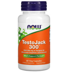 Тонгкат алі 300 мг, TestoJack 300 Now Foods, 60 вегетаріанських капсул