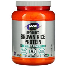 Протеїн коричневого рису, Now Foods Brown Rice Protein, чистий порошок, 907 гр.