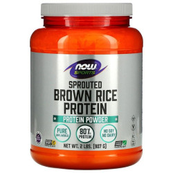 Протеин бурого риса, Now Foods Brown Rice Protein, чистый порошок, 907 гр.