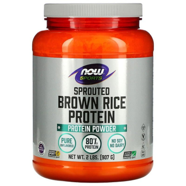 Протеїн бурого рису, Brown Rice Protein, Now Foods, Sports, чистий порошок, без смаку, 907 гр